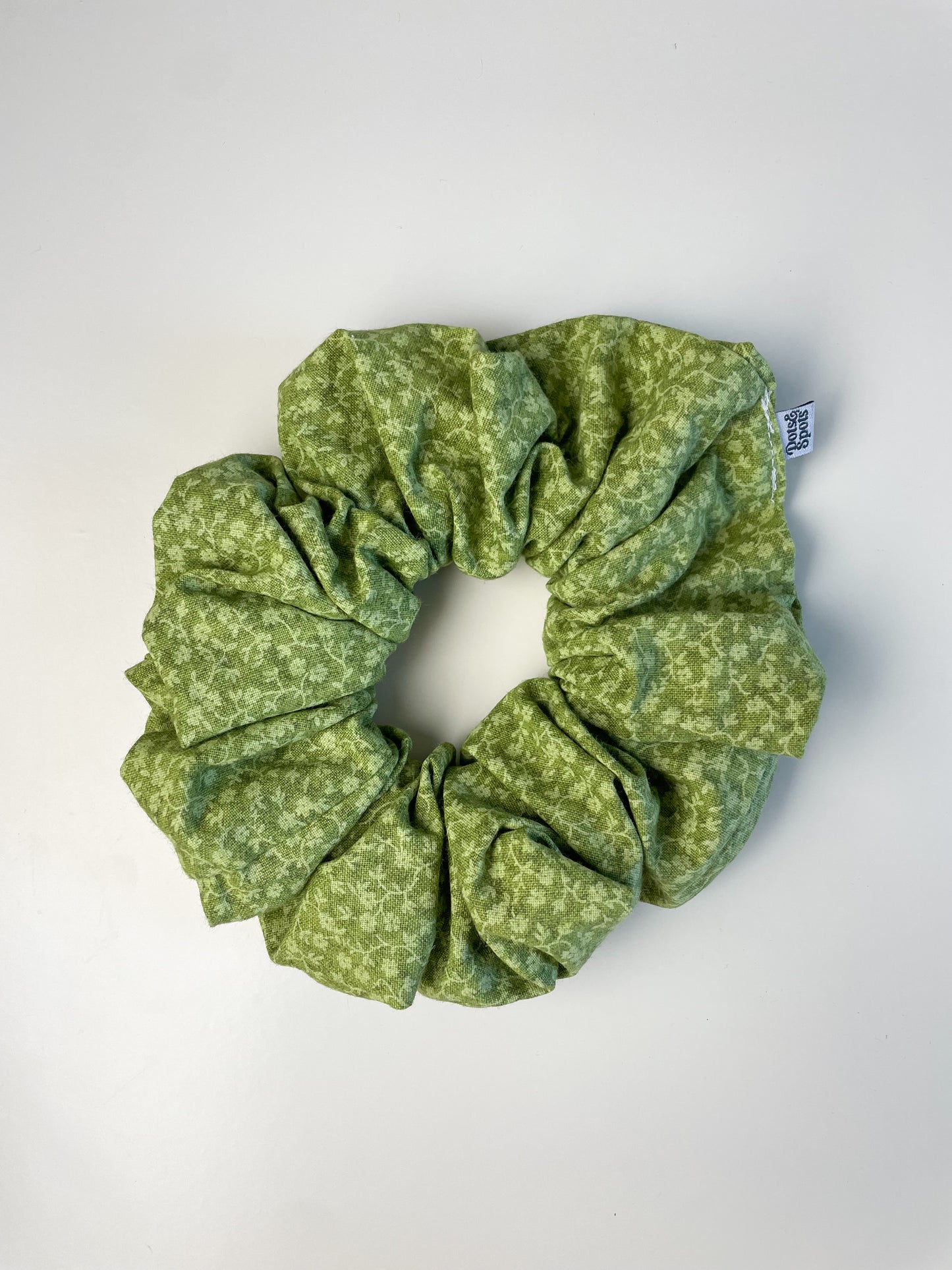 Green Floral XL Scrunchie
